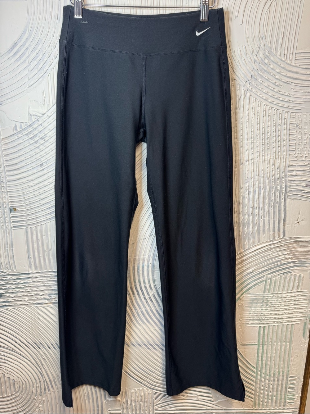 Nike Summer 2009 Black Flared Athletic Leggings with Swoosh